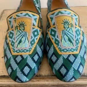 Charlotte Olympia - Women's Lady Liberty Smoking Slipper Flats - Size 37